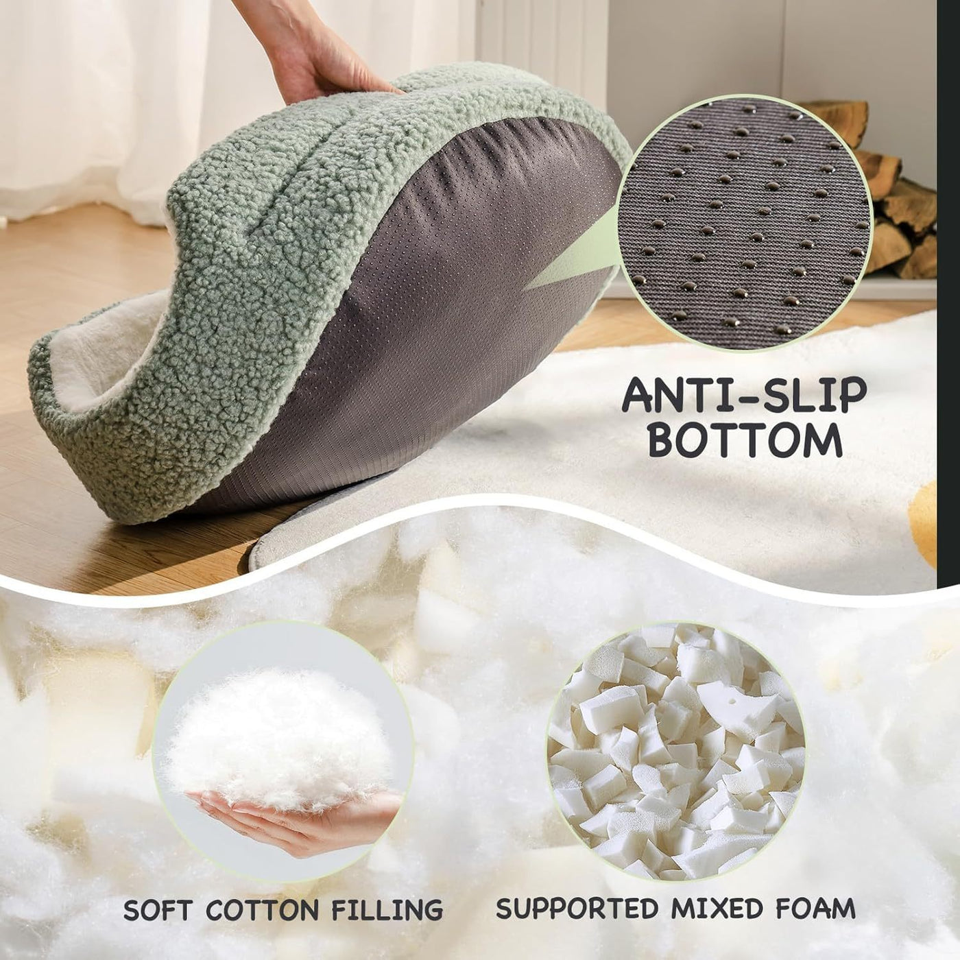 Pet Bed – Washable Round Plush Bed for Cats & Small Dogs
