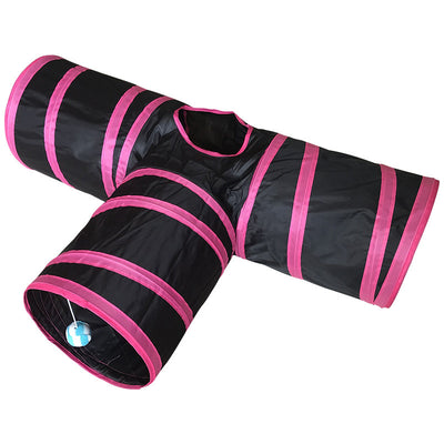 Pet Tunnel – Foldable Multi-Channel Cat & Dog Play Tent