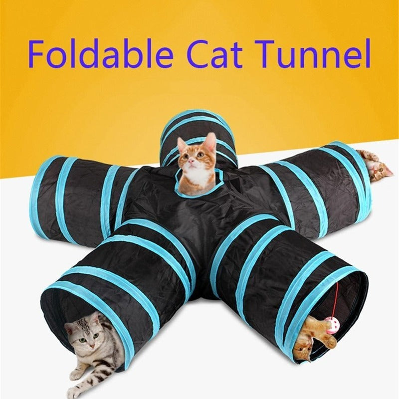 Pet Tunnel – Foldable Multi-Channel Cat & Dog Play Tent