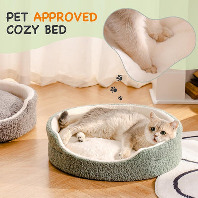 Pet Bed – Washable Round Plush Bed for Cats & Small Dogs