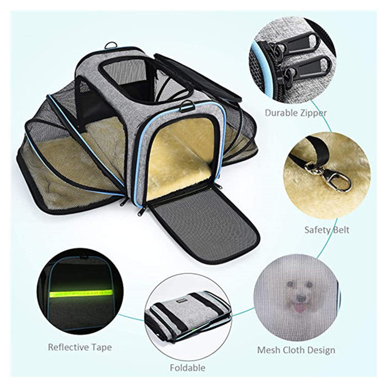 Cat Carrier Airline Approved – Expandable Foldable Pet Travel Bag