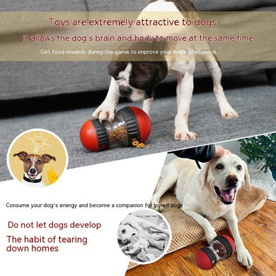 Food Dispensing Dog Toy – Interactive Tumbler Puzzle Feeder