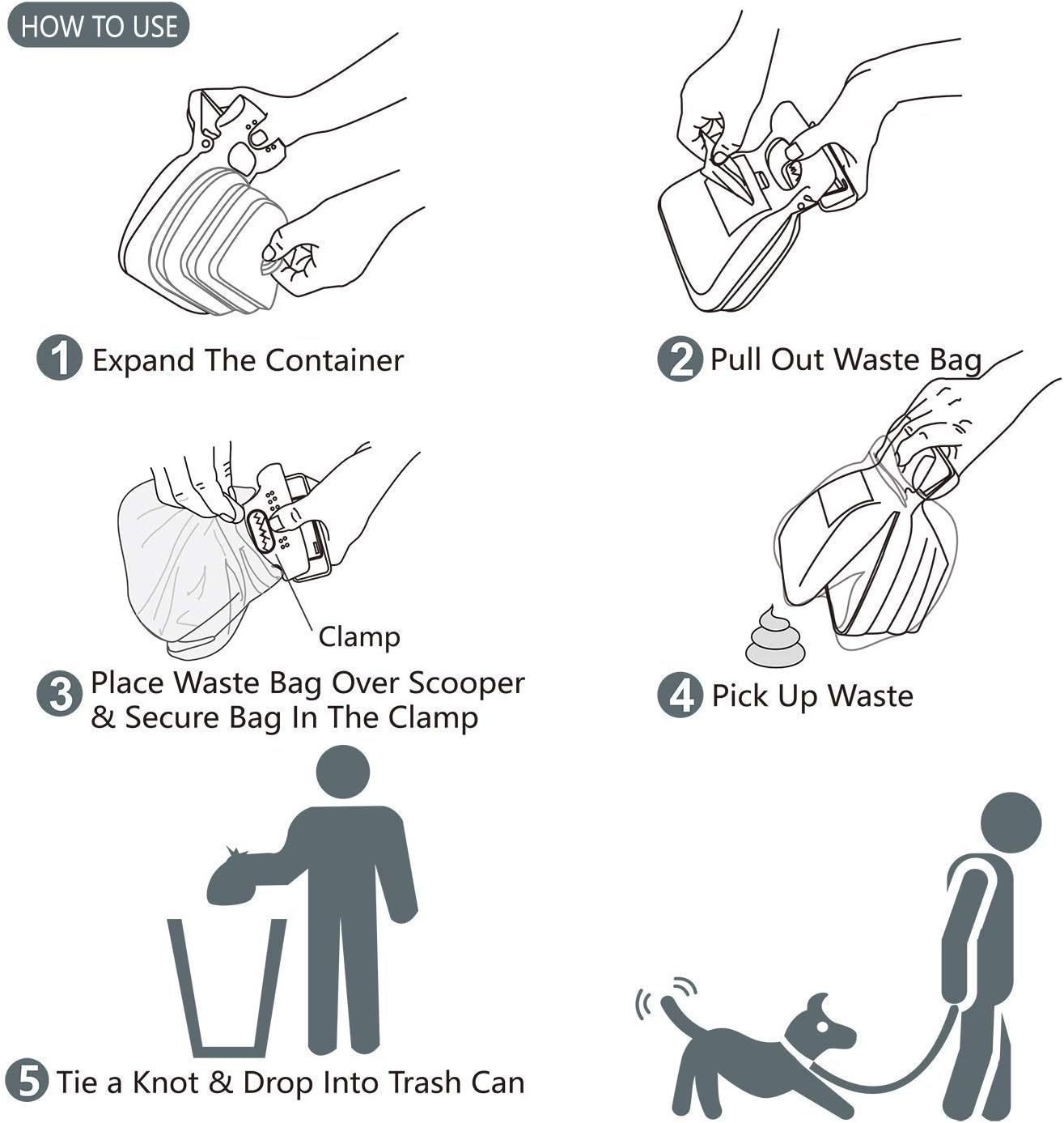 Dog Pooper Scooper – Portable Handheld Waste Picker with Bag Holder