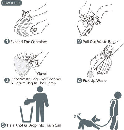 Dog Pooper Scooper – Portable Handheld Waste Picker with Bag Holder