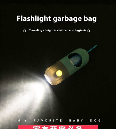 Pet Waste Bag Dispenser – LED Light Poop Bag Holder for Dogs & Cats