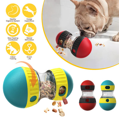 Food Dispensing Dog Toy – Interactive Tumbler Puzzle Feeder