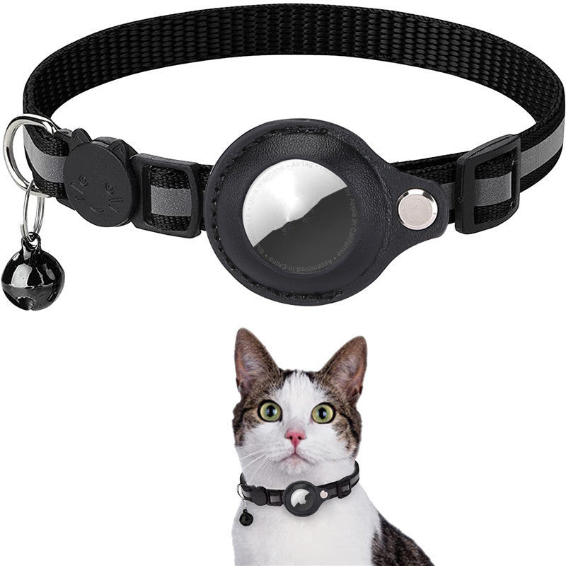 Dog Airtag Collar – Reflective Waterproof Nylon Collar with Holder
