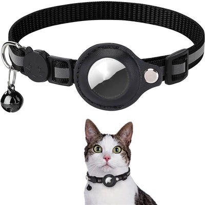 Dog Airtag Collar – Reflective Waterproof Nylon Collar with Holder