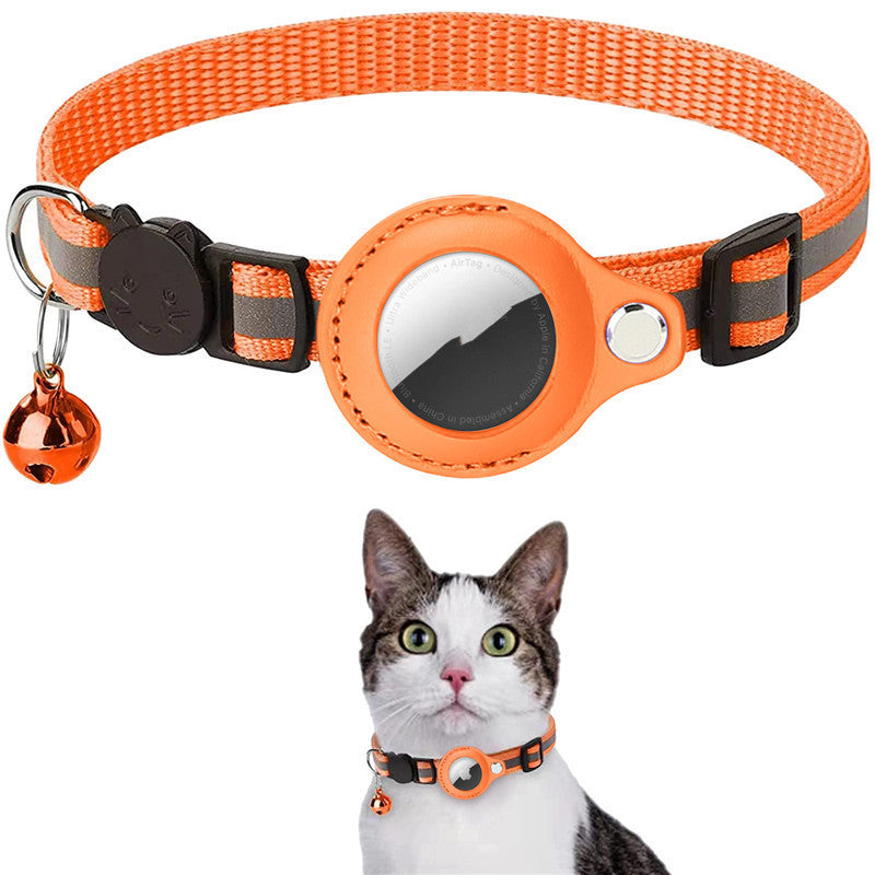 Dog Airtag Collar – Reflective Waterproof Nylon Collar with Holder