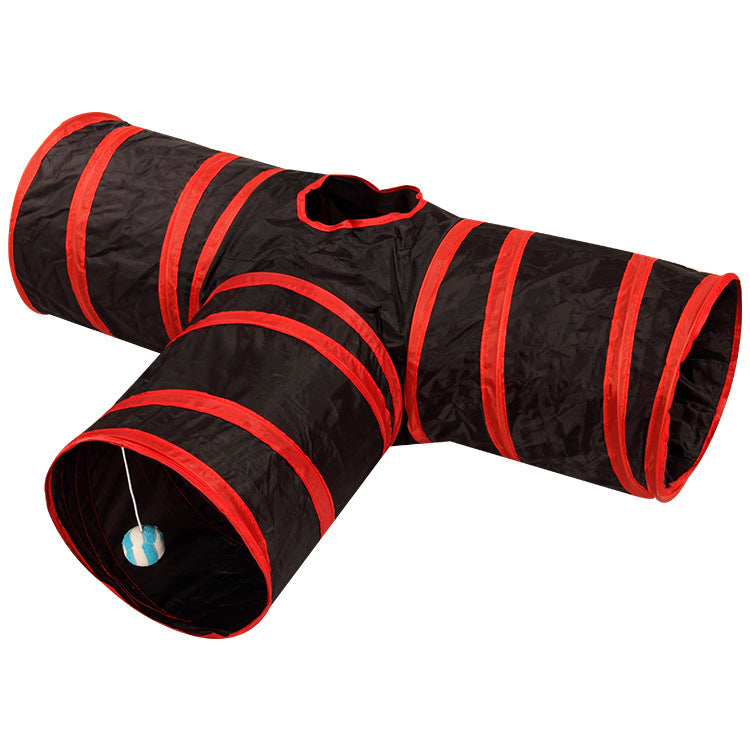 Pet Tunnel – Foldable Multi-Channel Cat & Dog Play Tent