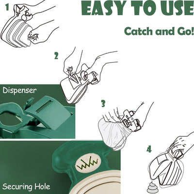 Dog Pooper Scooper – Portable Handheld Waste Picker with Bag Holder