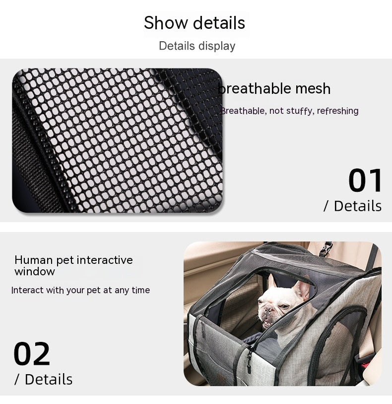 Portable Pet Car Carrier – Travel Cage & Nest for Dogs