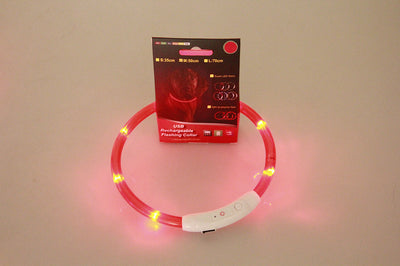 Dog Safety Collar – USB Rechargeable LED Light Up Collar for Night Walking