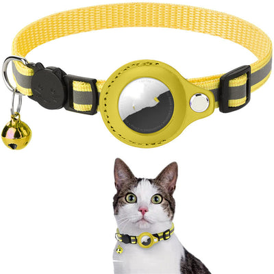 Dog Airtag Collar – Reflective Waterproof Nylon Collar with Holder