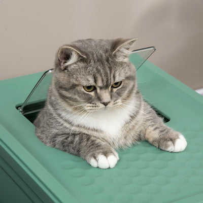 Cat Litter Box – Fully Enclosed Portable Pet Toilet with Scoop