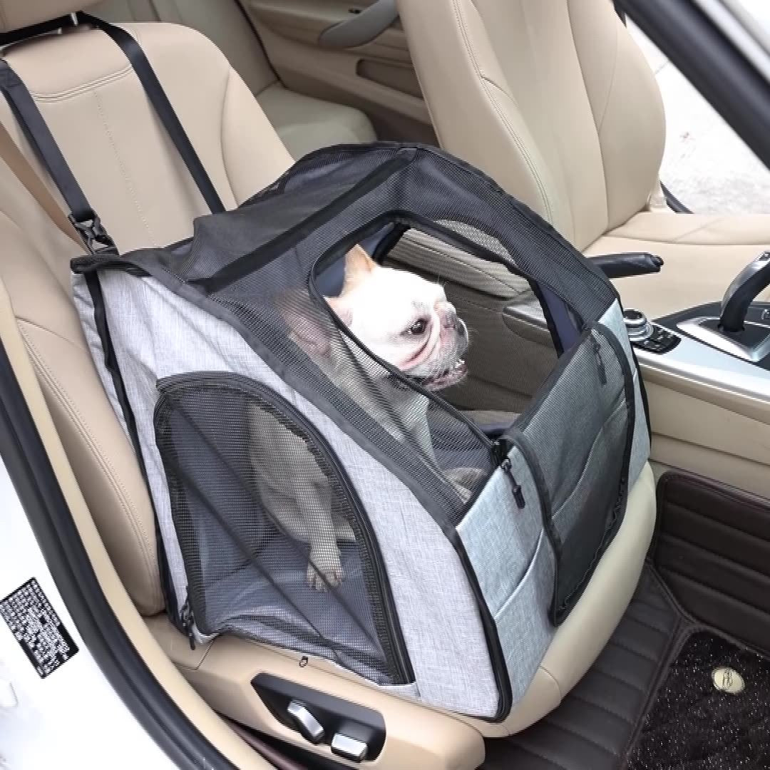 Portable Pet Car Carrier – Travel Cage & Nest for Dogs