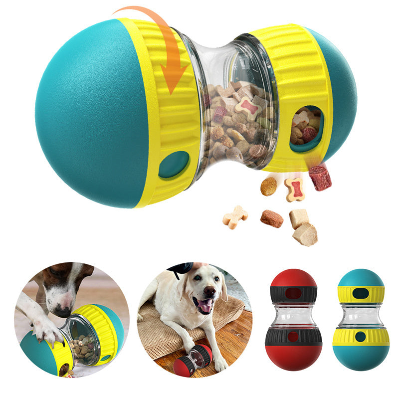 Food Dispensing Dog Toy – Interactive Tumbler Puzzle Feeder
