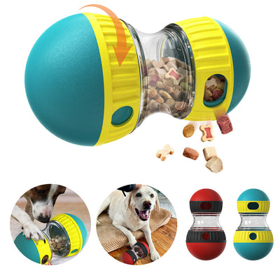 Food Dispensing Dog Toy – Interactive Tumbler Puzzle Feeder