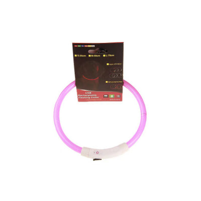 Dog Safety Collar – USB Rechargeable LED Light Up Collar for Night Walking