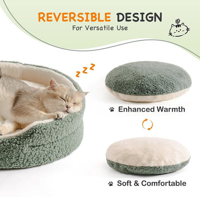 Pet Bed – Washable Round Plush Bed for Cats & Small Dogs