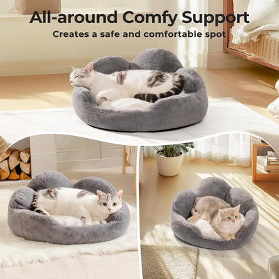 Cat Bed – Fluffy Washable Pet Sofa Bed for Cats & Small Dogs
