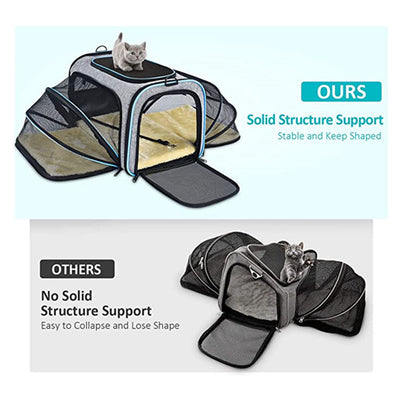 Cat Carrier Airline Approved – Expandable Foldable Pet Travel Bag