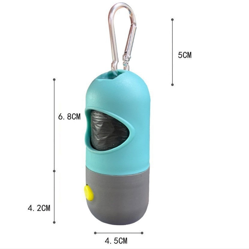 Pet Waste Bag Dispenser – LED Light Poop Bag Holder for Dogs & Cats